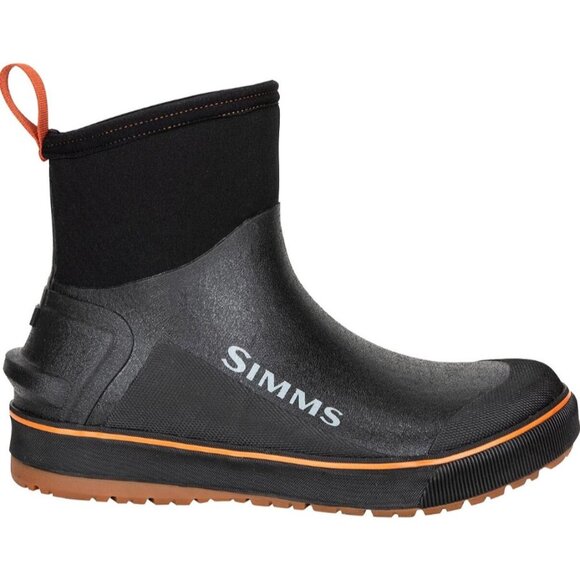 Simms Challenger 7in Deck Boot Waterproof Pull On Fishing Boating Black Size 9 - Picture 1 of 10